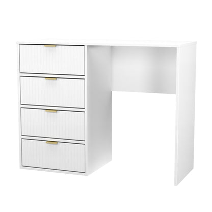 Linear Desk White 4 Drawers 97cm