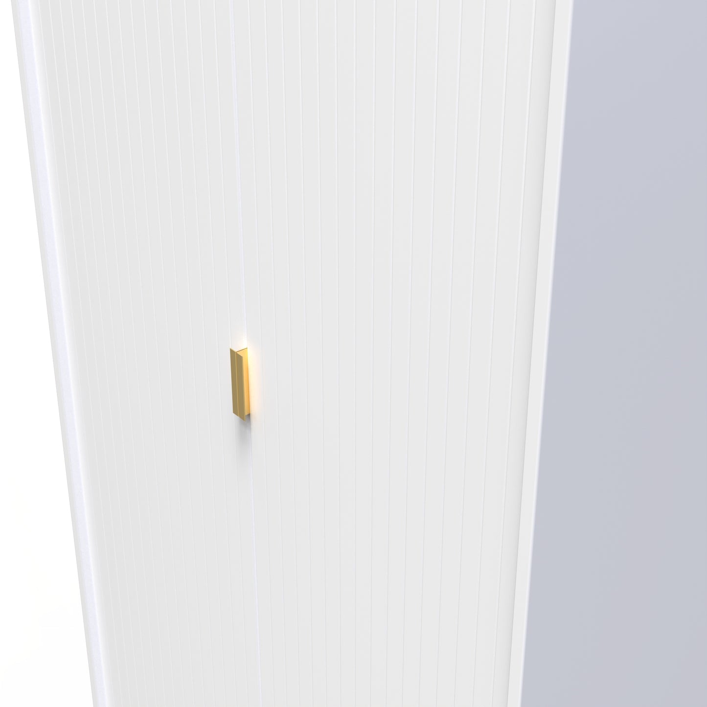 Linear Tall Wardrobe White 2 Doors 1 Shelf 197cm