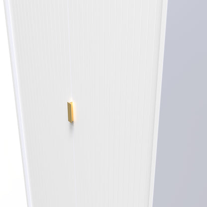 Linear Tall Wardrobe White 2 Doors 1 Shelf 197cm