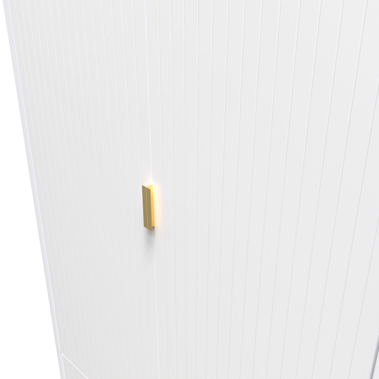 Linear Tall Wardrobe White 2 Doors 2 Drawers 197cm