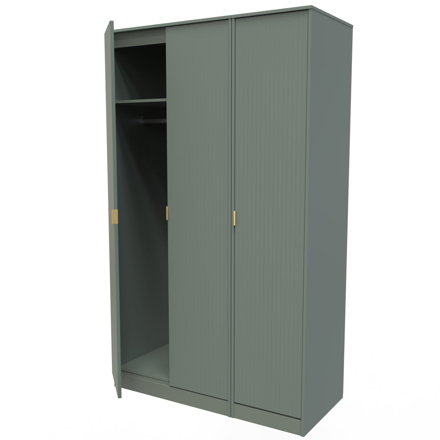 Linear Tall Wardrobe Not Applicable 3 Doors 1 Shelf 198cm