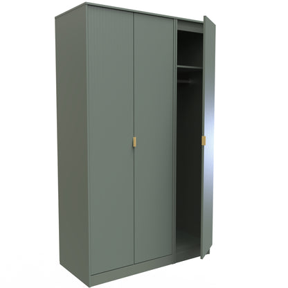 Linear Tall Wardrobe Not Applicable 3 Doors 1 Shelf 198cm
