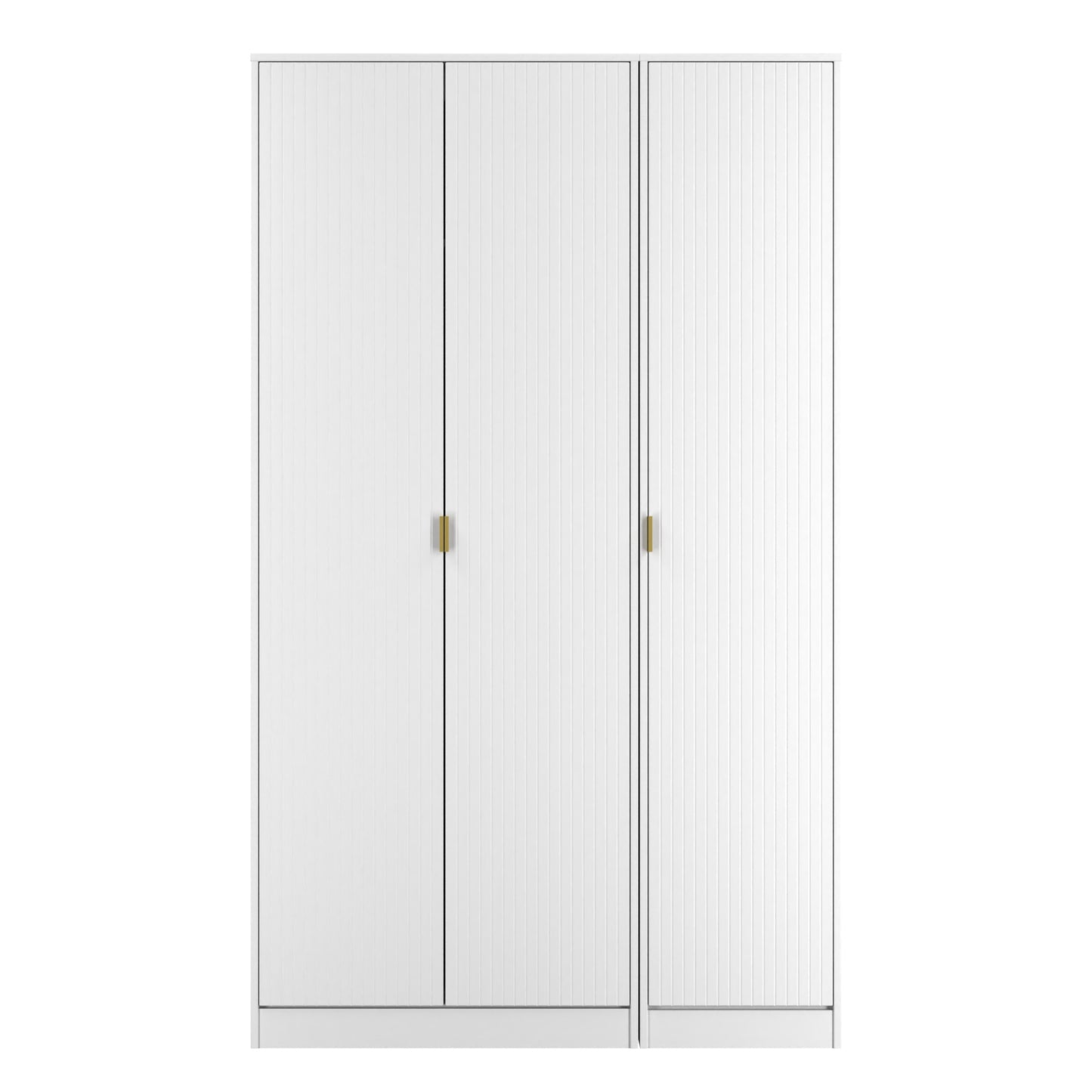 Linear Tall Wardrobe White 3 Doors 1 Shelf 198cm