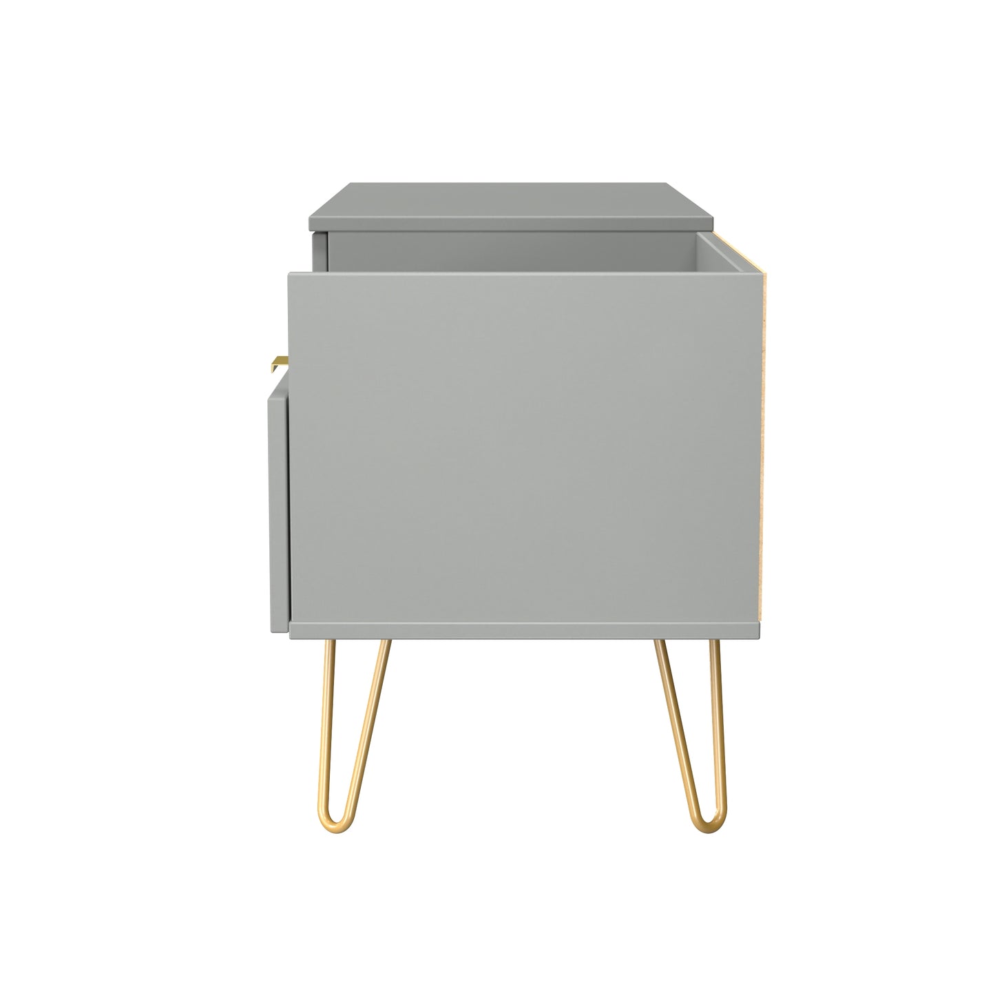 Linear TV Unit Grey 2 Drawers 128cm