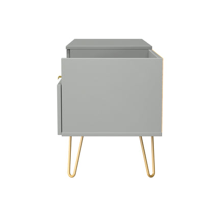 Linear TV Unit Grey 2 Drawers 128cm