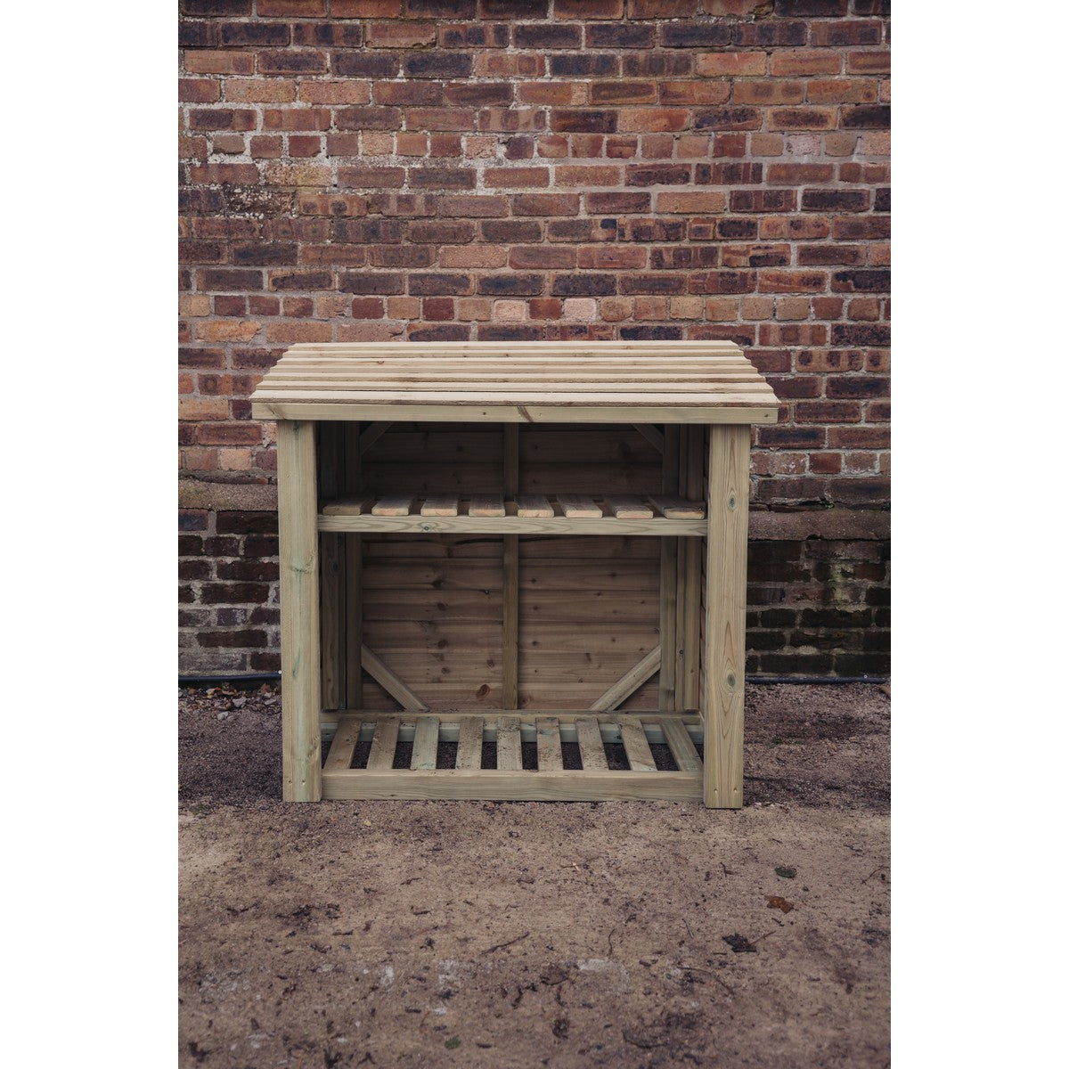 Contemporary Garden Log Store 131cm wide x 65cm deep by Churnet Valley - LS4X4KS