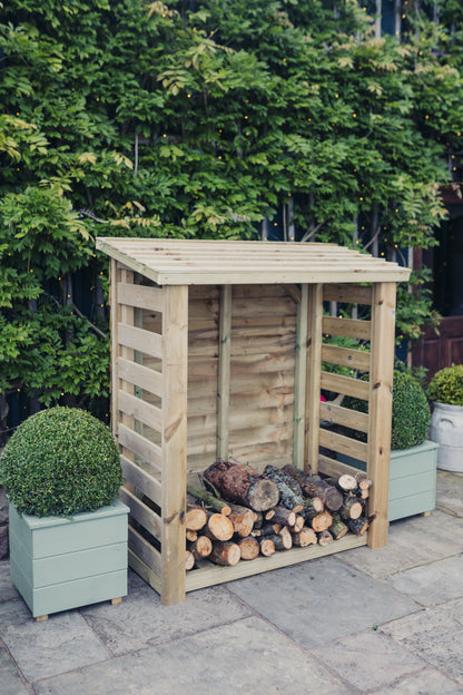 Heavy Duty Garden Log 150cm wide x 60cm deep Store by Churnet Valley - LSOP4X5 Primary Image