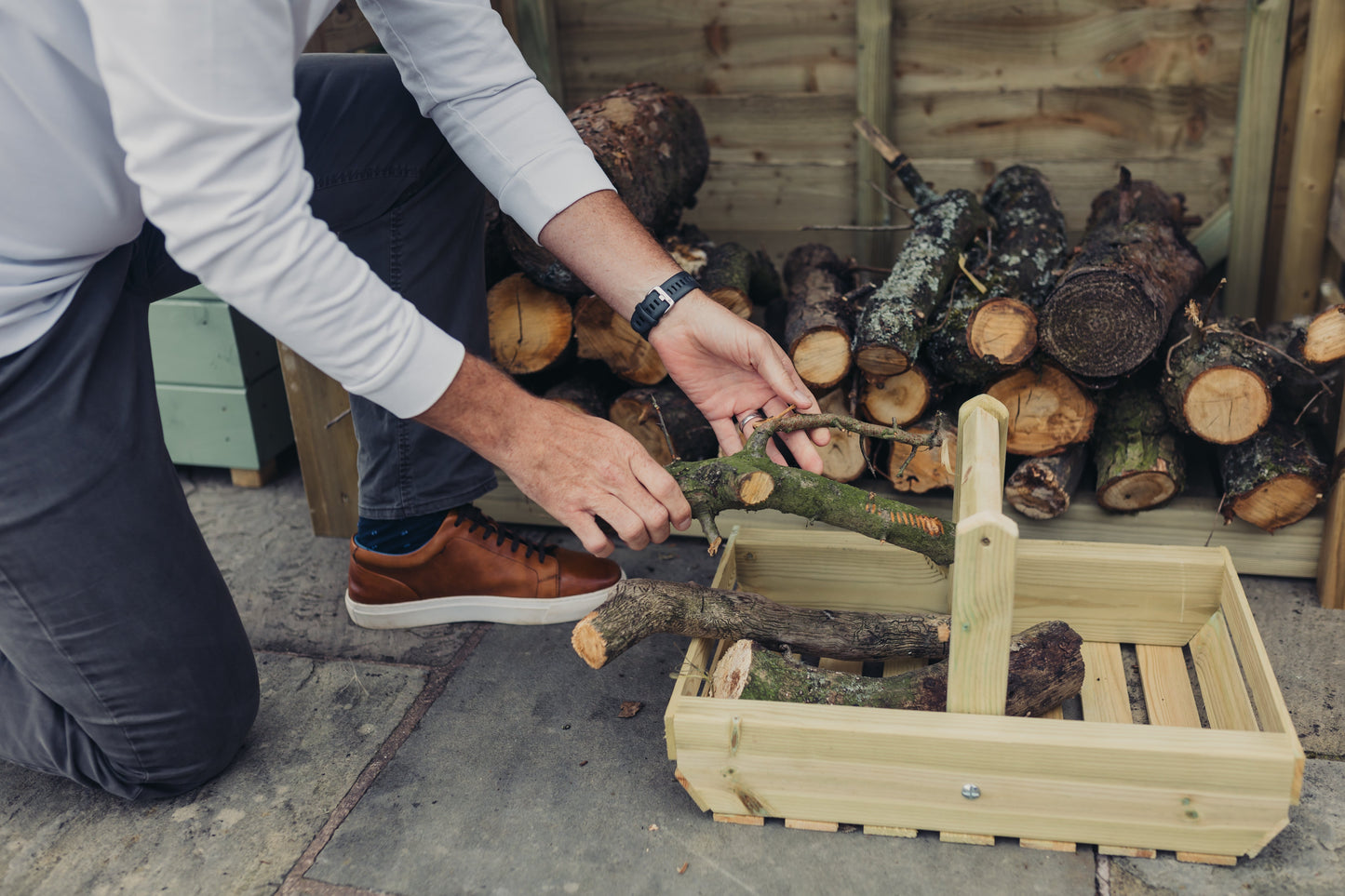 Heavy Duty Garden Log 150cm wide x 60cm deep Store by Churnet Valley - LSOP4X5