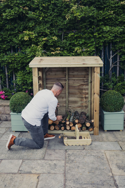 Heavy Duty Garden Log 150cm wide x 60cm deep Store by Churnet Valley - LSOP4X5