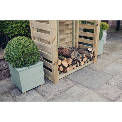 Heavy Duty Garden Log Store 120cm wide x 60cm deep by Churnet Valley - LSOP5X4