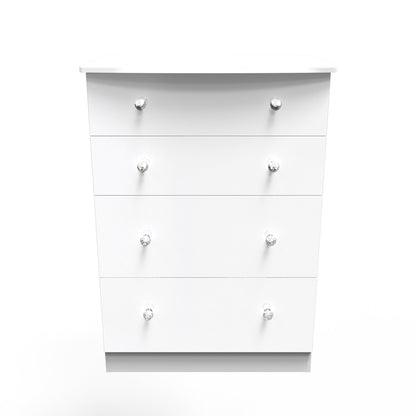 Lumiere Tall Chest of Drawers
with LED lights White 4 Drawers 108cm