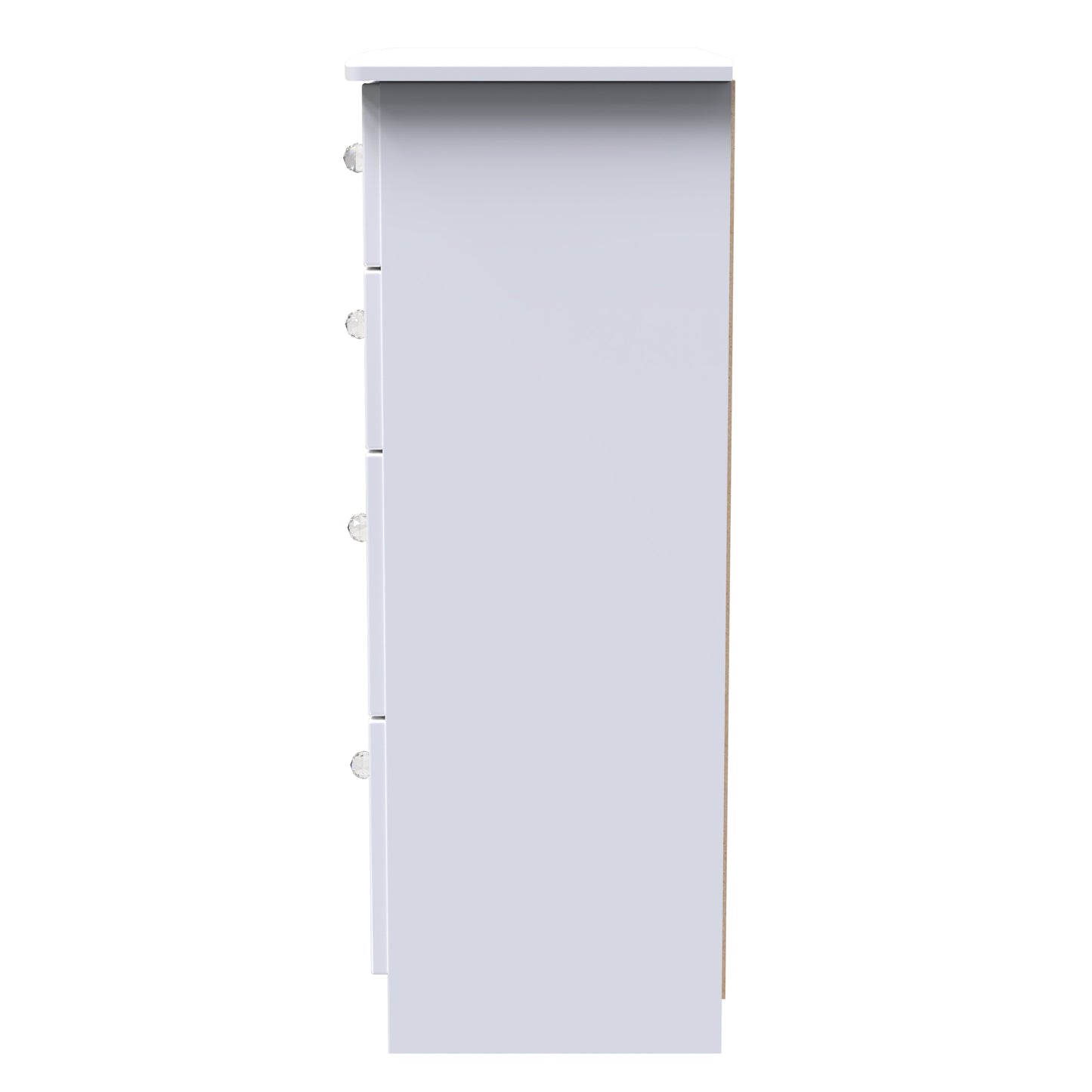 Lumiere Tall Chest of Drawers
with LED lights White 4 Drawers 108cm