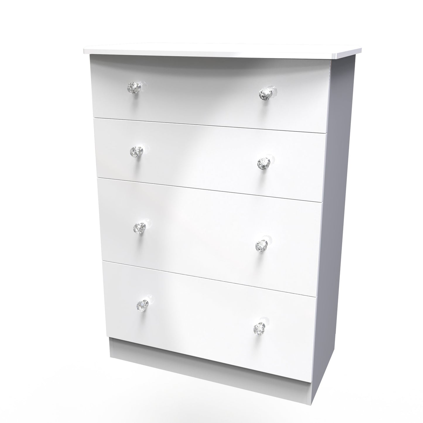 Lumiere Tall Chest of Drawers
with LED lights White 4 Drawers 108cm