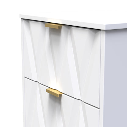 Las Vegas F Bedside Table White 3 Drawers 73cm