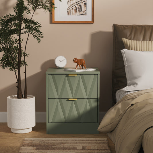 Las Vegas F Bedside Table Not Applicable 2 Drawers 53cm