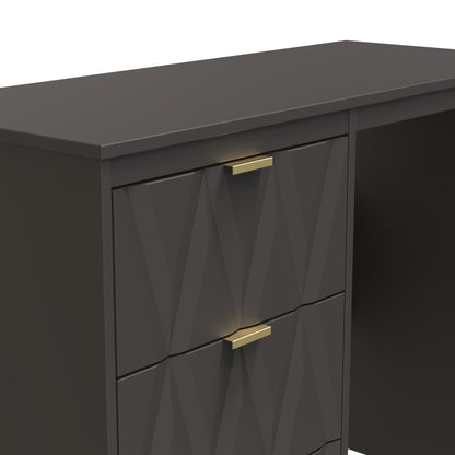 Las Vegas F Desk Dark Grey 3 Drawers 97cm