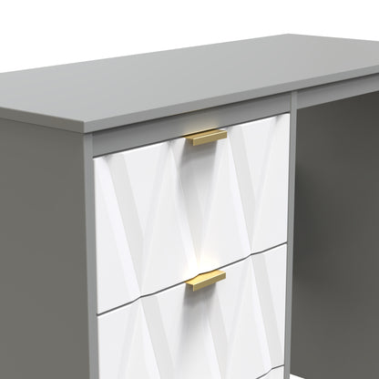 Las Vegas F Desk Grey 3 Drawers 40cm