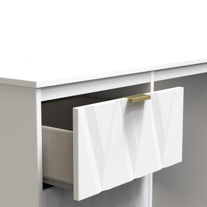 Las Vegas F Desk White 3 Drawers 97cm