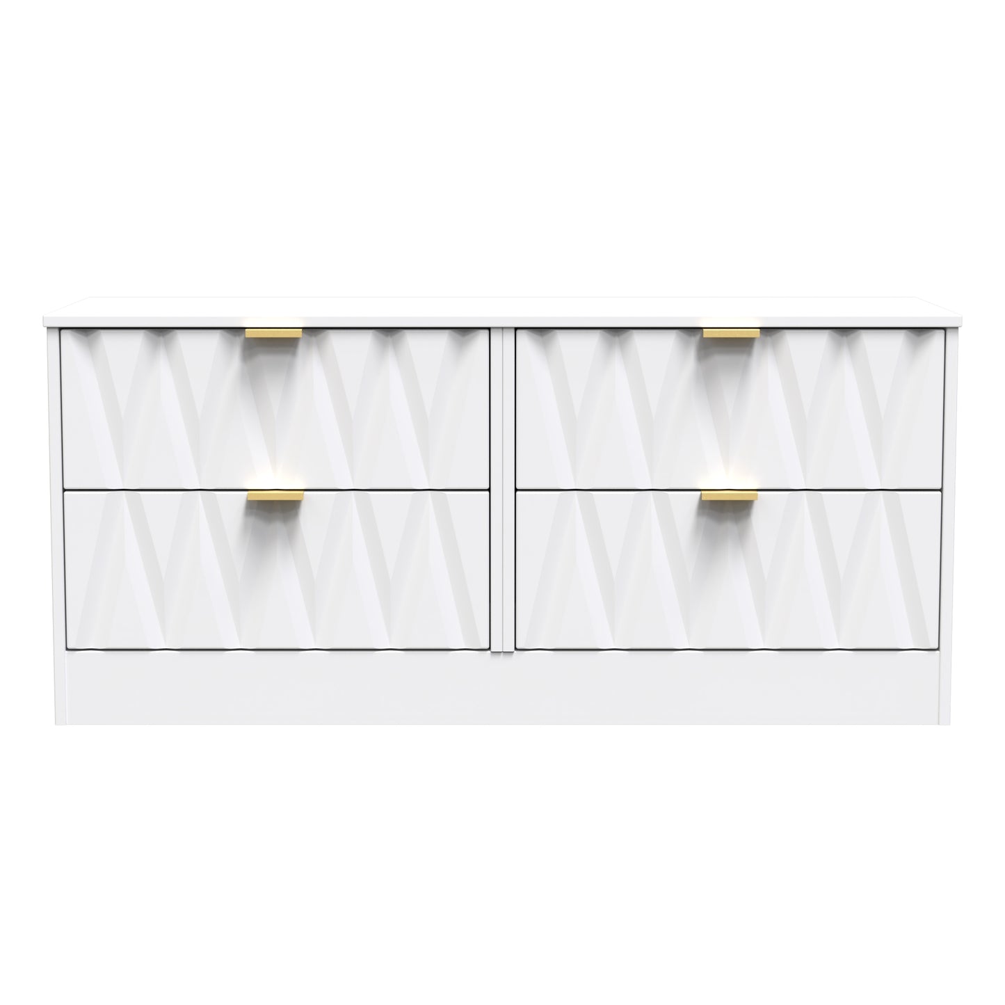 Las Vegas F Large Chest of Drawers White 4 Drawers 115cm