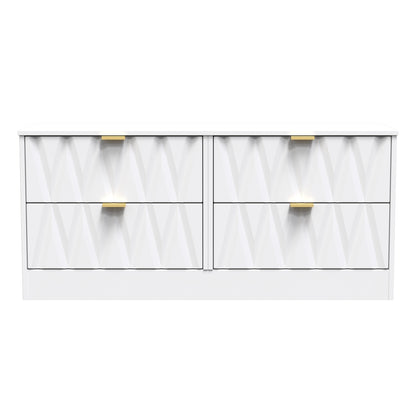 Las Vegas F Large Chest of Drawers White 4 Drawers 115cm