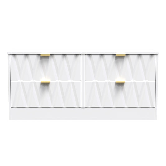 Las Vegas F Large Chest of Drawers White 4 Drawers 115cm