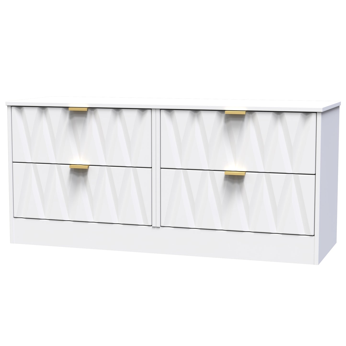 Las Vegas F Large Chest of Drawers White 4 Drawers 115cm