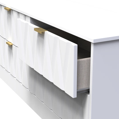 Las Vegas F Large Chest of Drawers White 4 Drawers 115cm