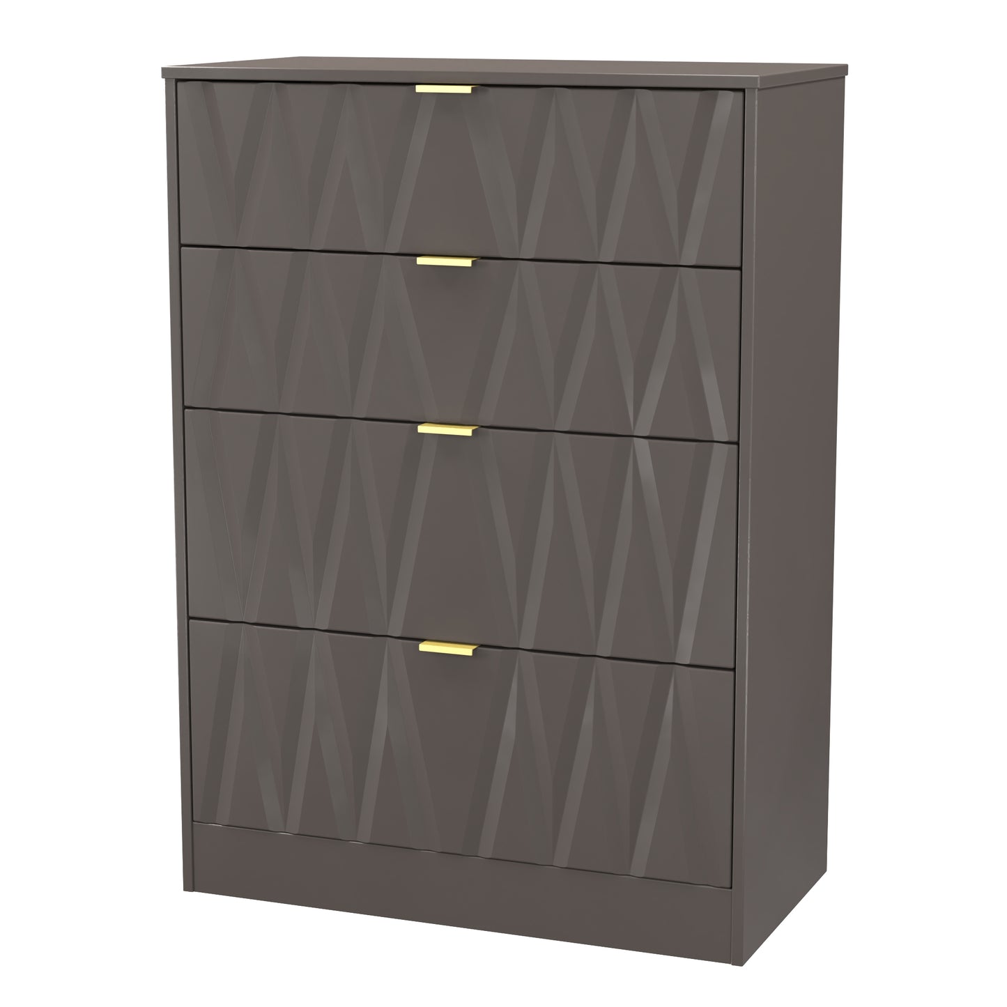 Las Vegas F Tall Chest of Drawers Dark Grey 4 Drawers 107cm