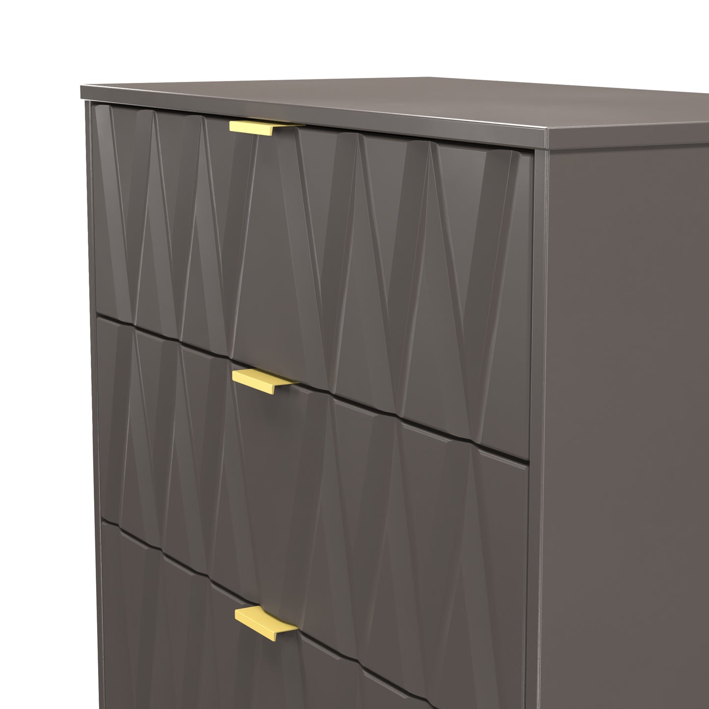 Las Vegas F Tall Chest of Drawers Dark Grey 4 Drawers 107cm