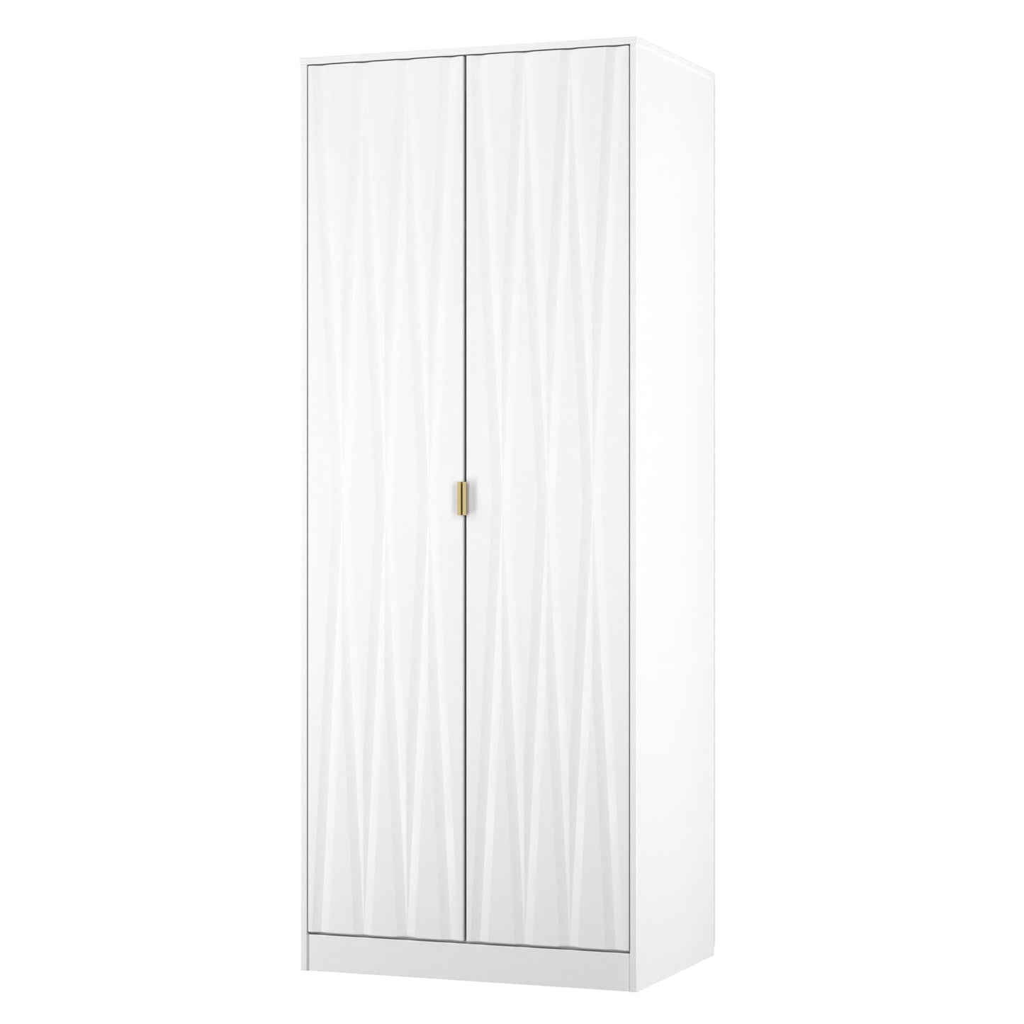 Las Vegas F Tall Wardrobe White 2 Doors 1 Shelf 198cm