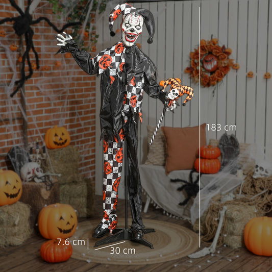Animated Scary Clown Halloween Decoration - 183cm