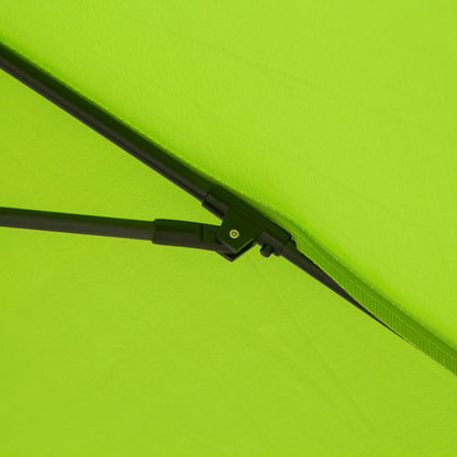 2.7M Patio Sun Umbrella Parasol Tilt Shade Shelter Canopy Aluminium Frame Light Green