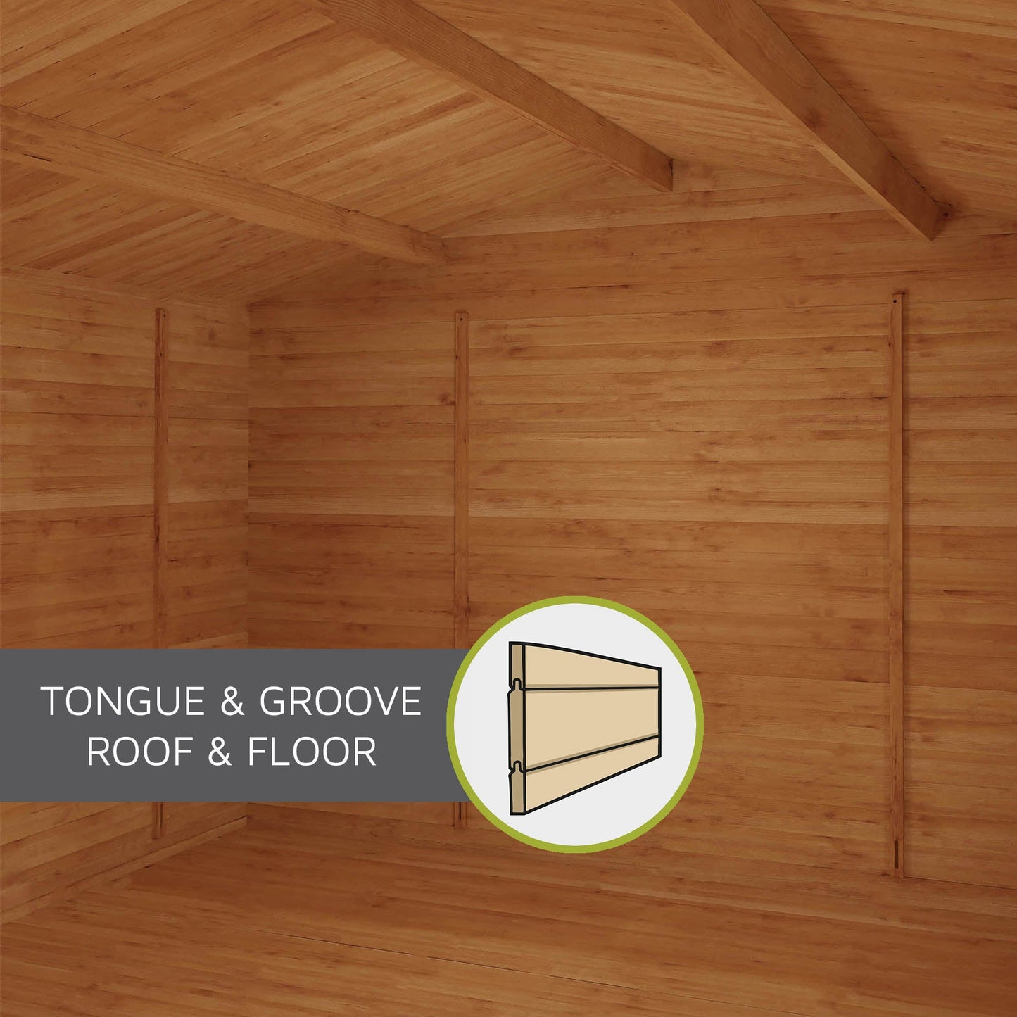 Mercia Elite 13' 6" x 16' 11" Apex Log Cabin - Premium 44mm Cladding Loglap - White UPVC