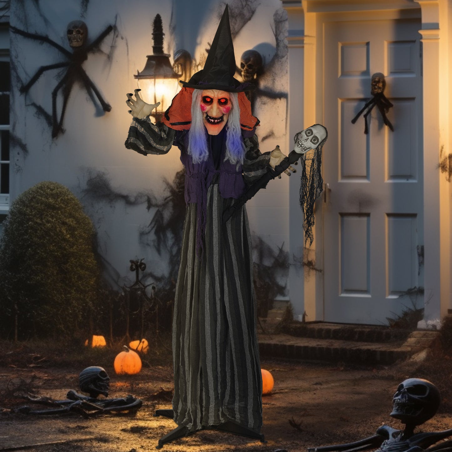 Animated Witch Halloween Decoration - 160cm Primary Image