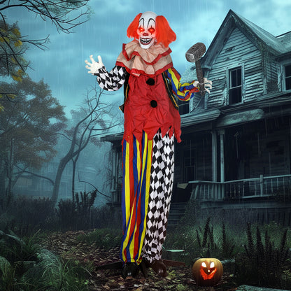 Animated Clown Halloween Decoration - 173cm