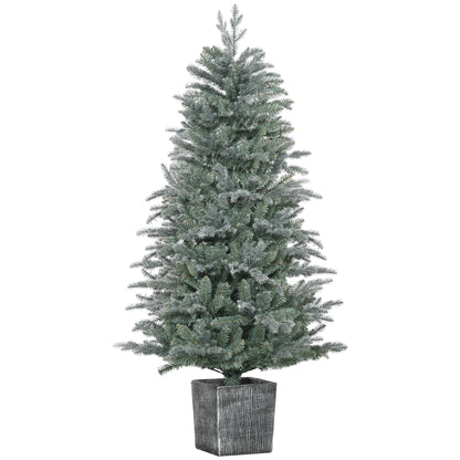 5ft Christmas Tree Artificial - White Frosted Green 1140 Tips Primary Image