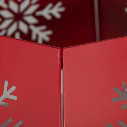 Christmas Tree Skirt Metal Red   Tips