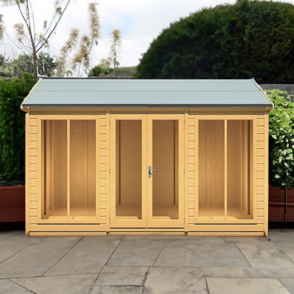 Shire Mayfield 5' 7" x 11' 8" Reverse Apex Summerhouse - Premium Dip Treated Shiplap