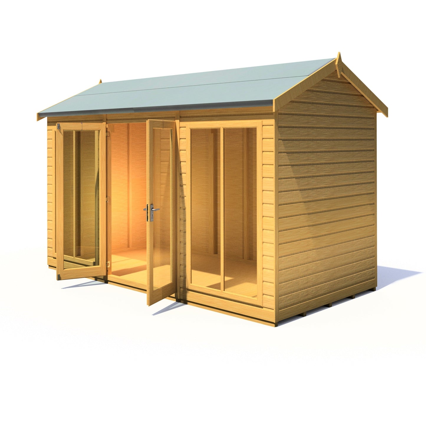 Shire Mayfield 5' 7" x 11' 8" Reverse Apex Summerhouse - Premium Dip Treated Shiplap