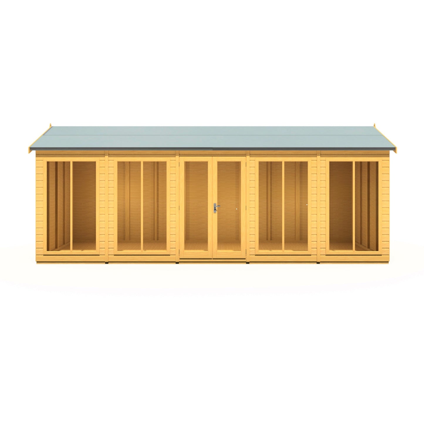 Shire Mayfield 5' 7" x 19' 6" Reverse Apex Summerhouse - Premium Dip Treated Shiplap