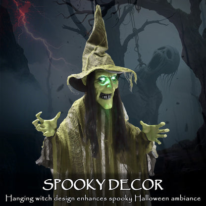 Animated Witch Halloween Decoration - 170cm