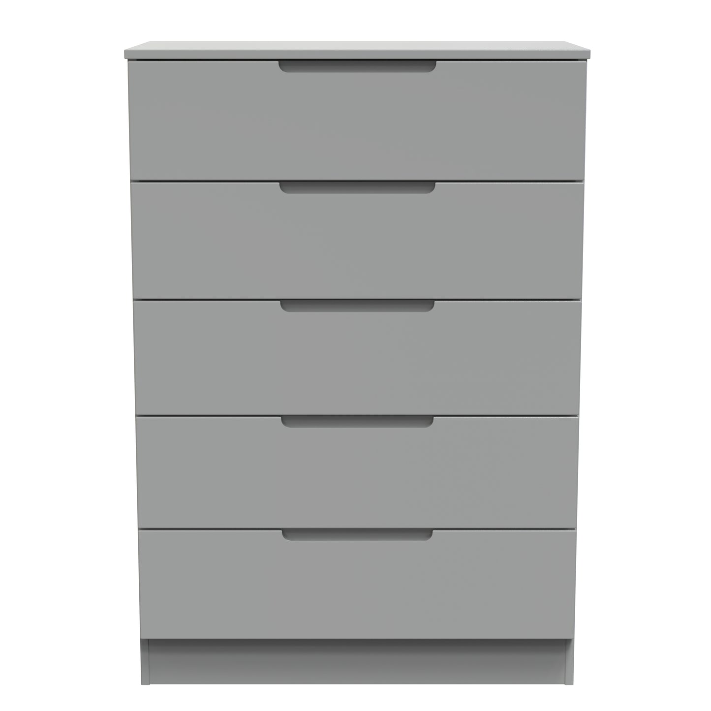 Milan Tall Chest of Drawers Grey 5 Drawers 108cm