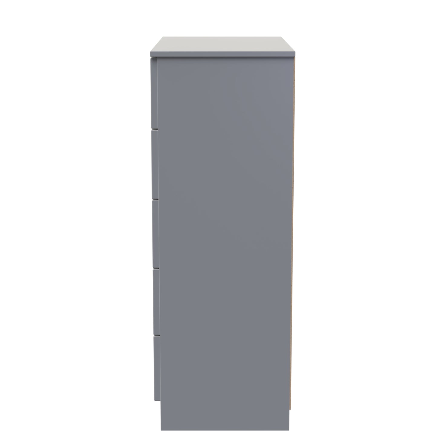 Milan Tall Chest of Drawers Grey 5 Drawers 108cm