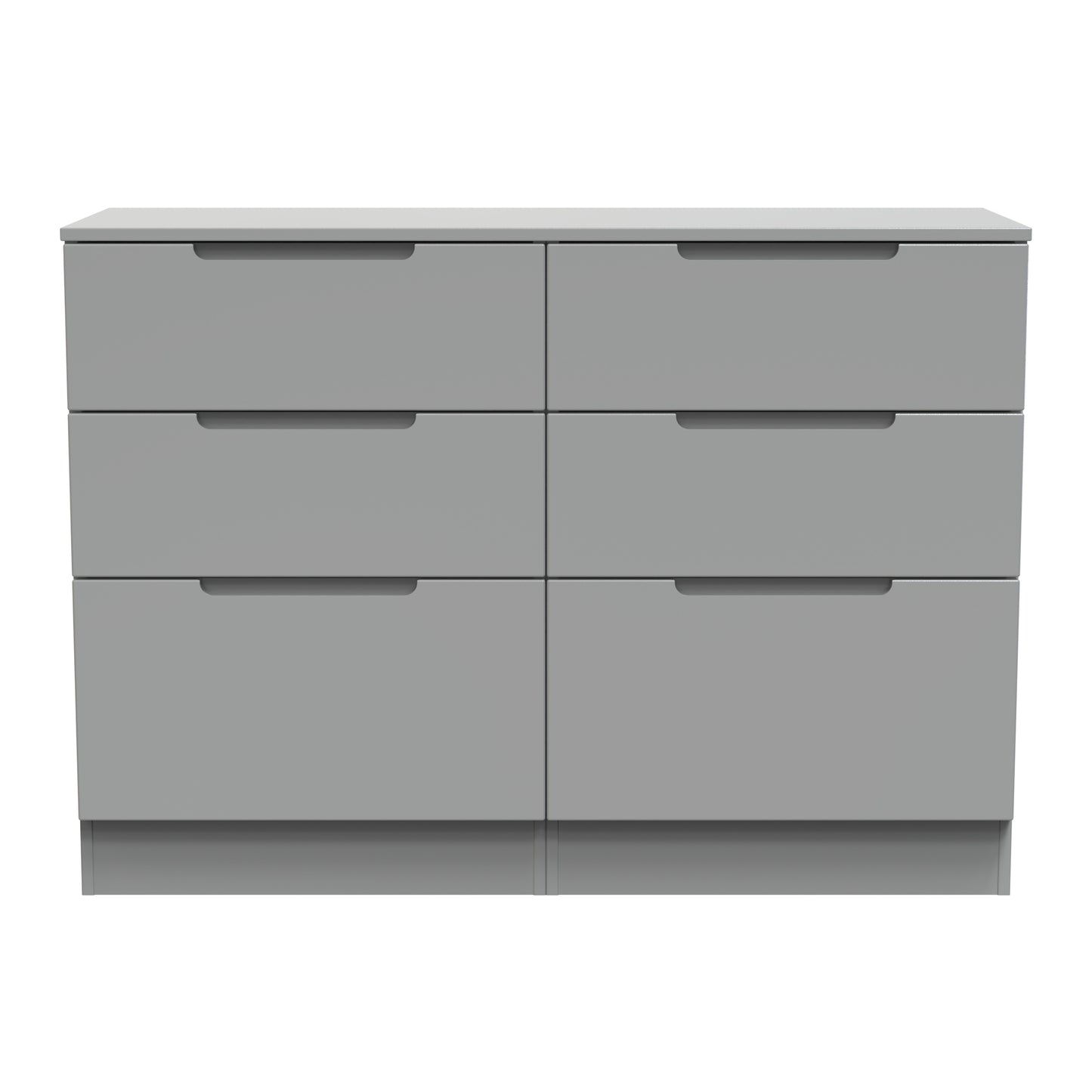 Milan Large Chest of Drawers Grey 6 Drawers 110cm