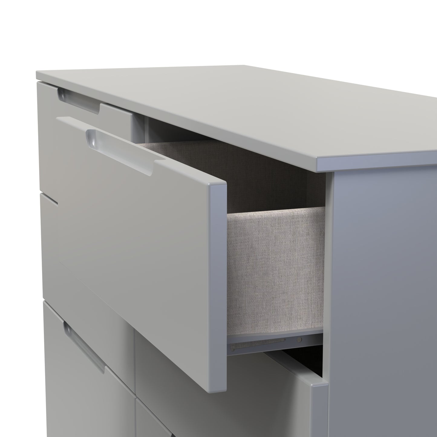 Milan Large Chest of Drawers Grey 6 Drawers 110cm