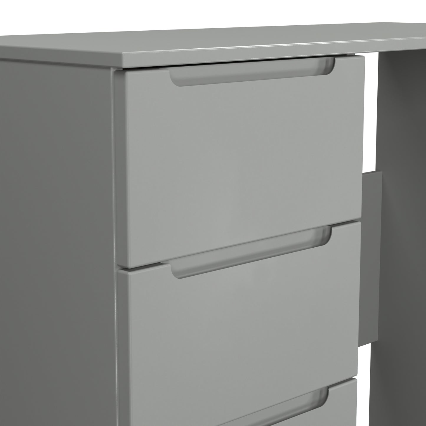 Milan Desk Grey 3 Drawers 90cm