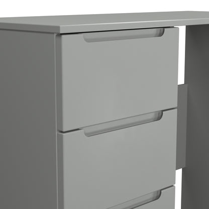 Milan Desk Grey 3 Drawers 90cm
