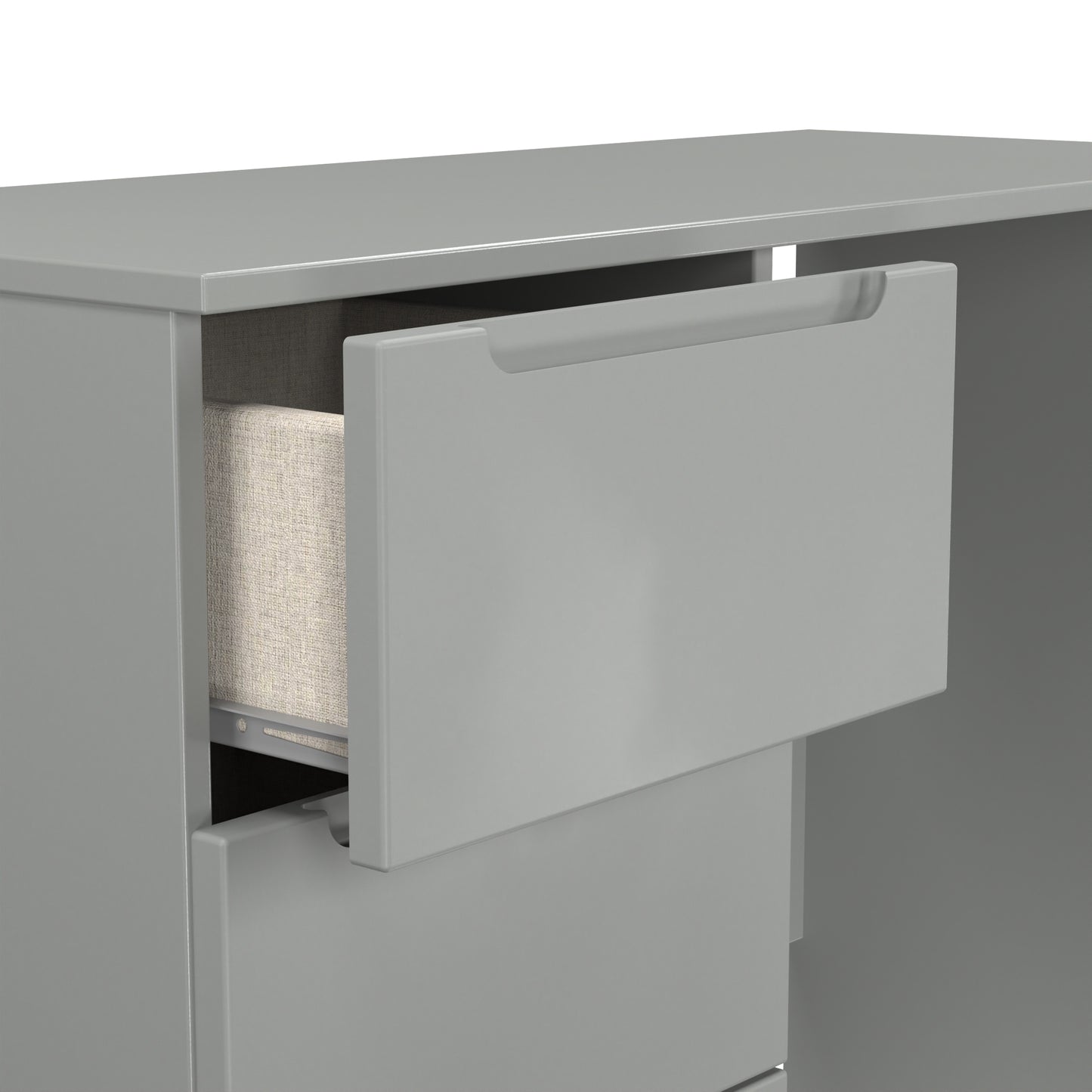 Milan Desk Grey 3 Drawers 90cm
