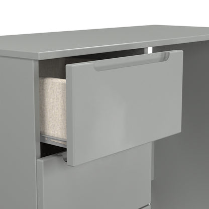 Milan Desk Grey 3 Drawers 90cm