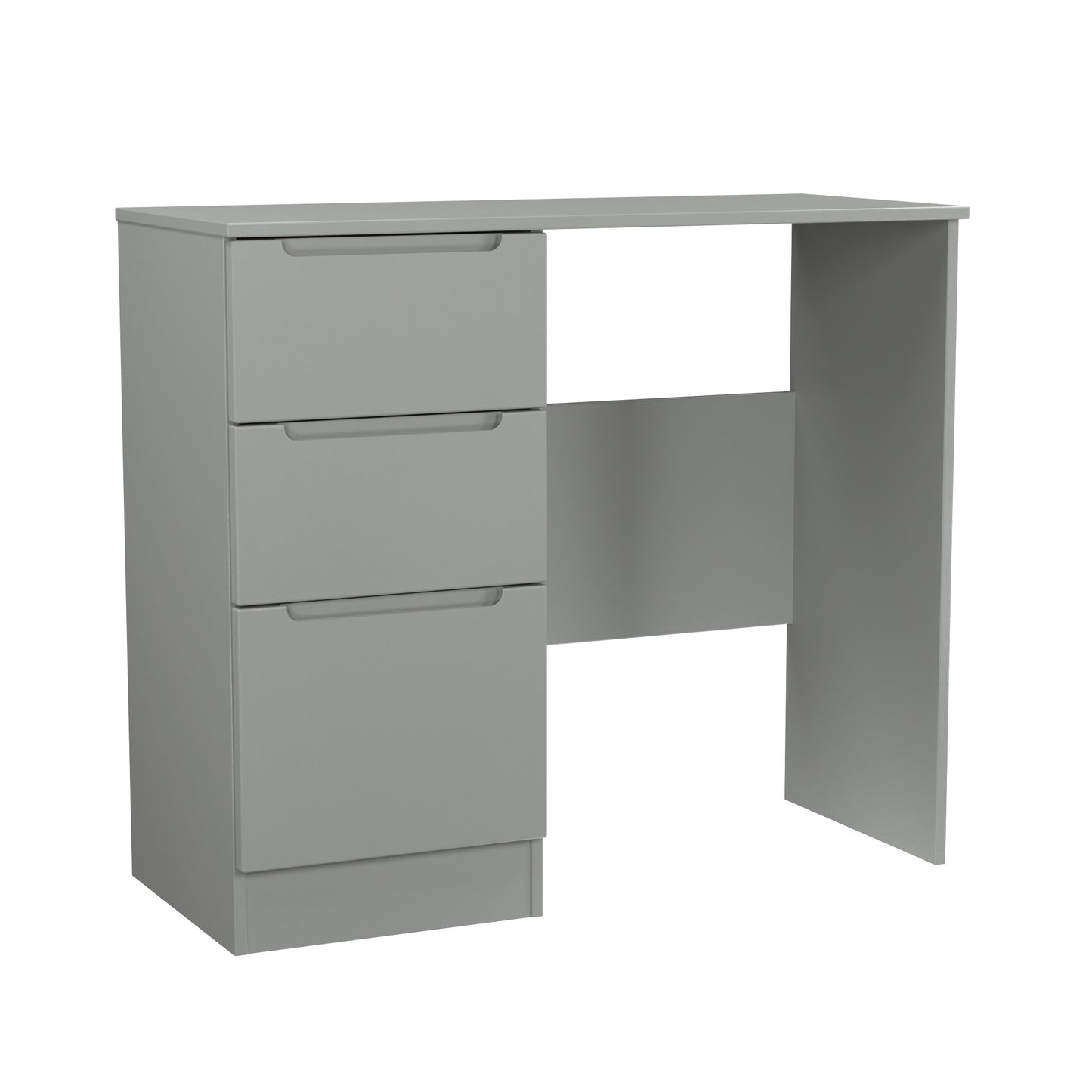 Milan Desk Grey 3 Drawers 90cm